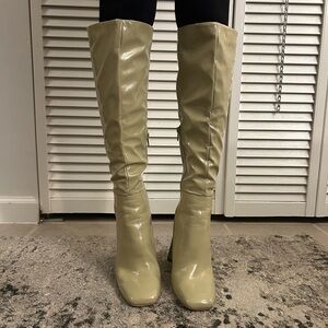 Brand New  Olive Green Knee-High Women's Boots